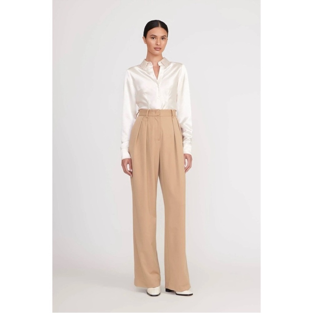 STAUD | LUISA PANT CAMEL SUITING US 4
